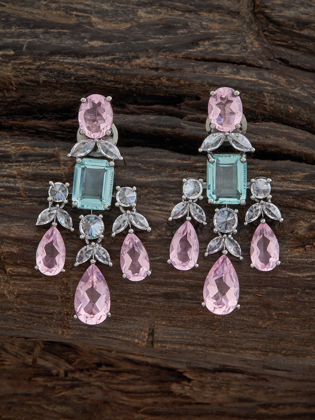 Kushal's Fashion Jewellery Rhodium Plated Cubic Zirconia Stone Studded Drop Earrings, Silver
Kushal's Fashion Jewellery Rhodium Plated Cubic Zirconia Stone Studded Drop Earrings, Silver