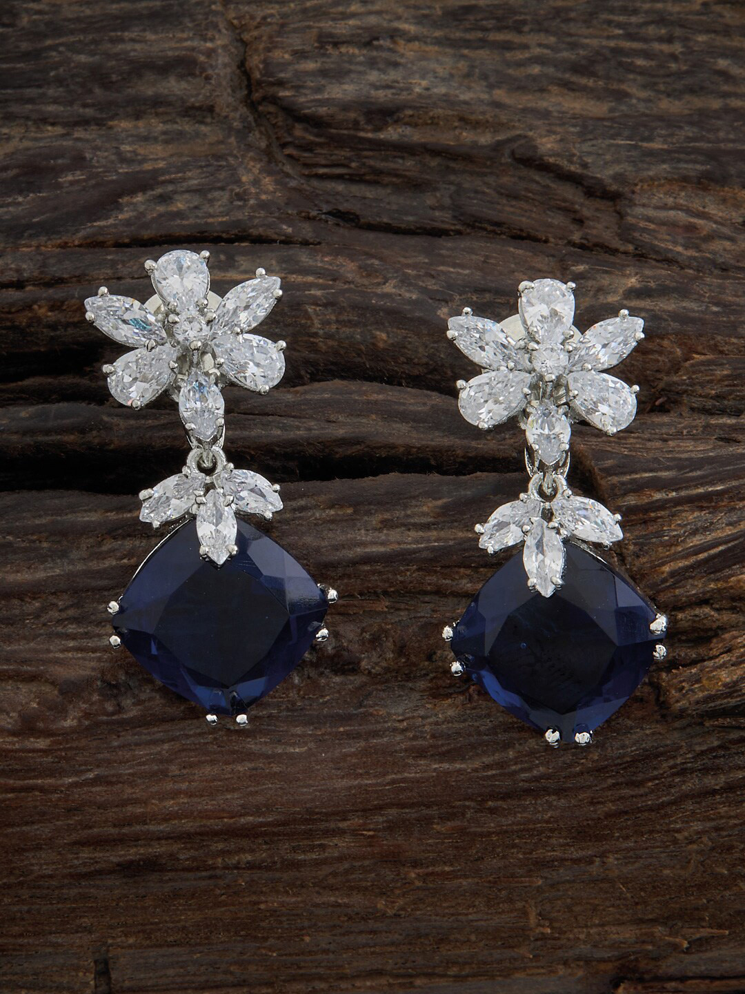 Kushal's Fashion Jewellery Rhodium Plated Cubic Zirconia Stone Studded Drop Earrings, Silver
Kushal's Fashion Jewellery Rhodium Plated Cubic Zirconia Stone Studded Drop Earrings, Silver