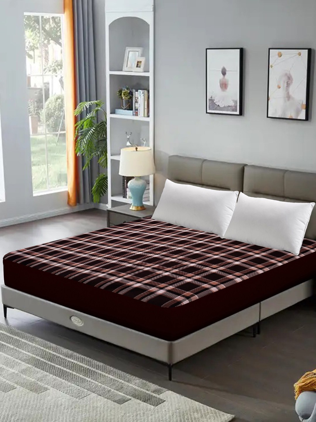 DREAM CARE Maroon & White Geometric Printed Stretchable Queen-Size Mattress Protector
DREAM CARE Maroon & White Geometric Printed Stretchable Queen-Size Mattress Protector