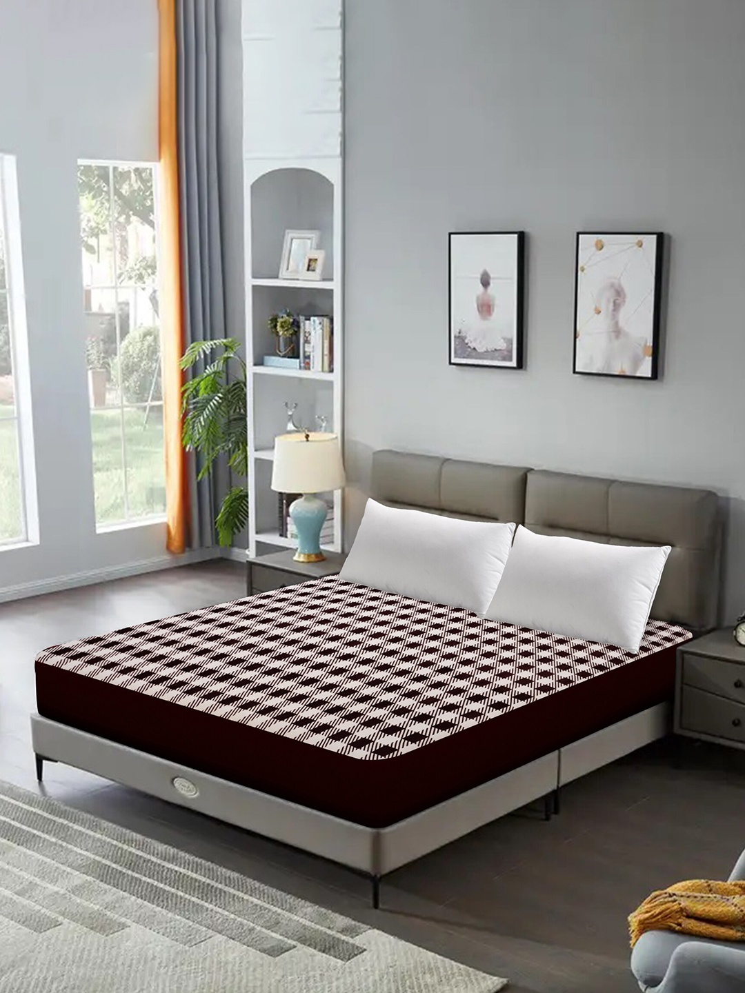 DREAM CARE Maroon Geometric Stretchable Water Resistant Queen Bed Mattress Protector
DREAM CARE Maroon Geometric Stretchable Water Resistant Queen Bed Mattress Protector