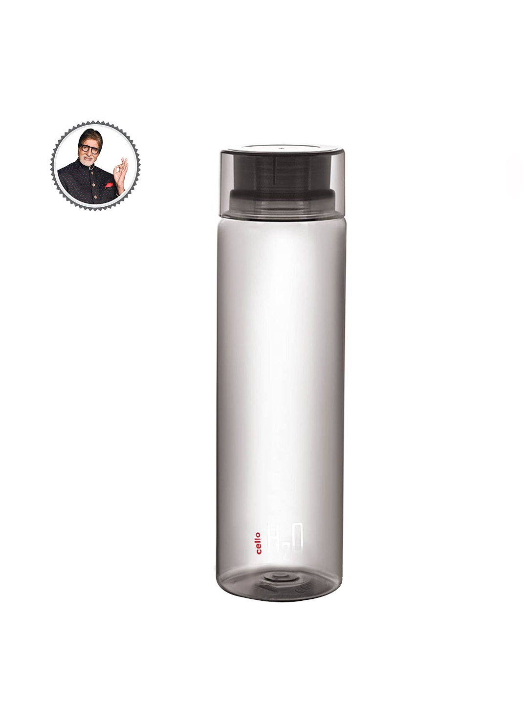 Cello H2O Grey Round Fridge Water Bottle- 1 L