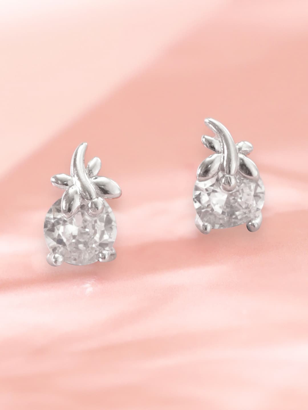 Rubans Silver Silver Plated Studs Earrings