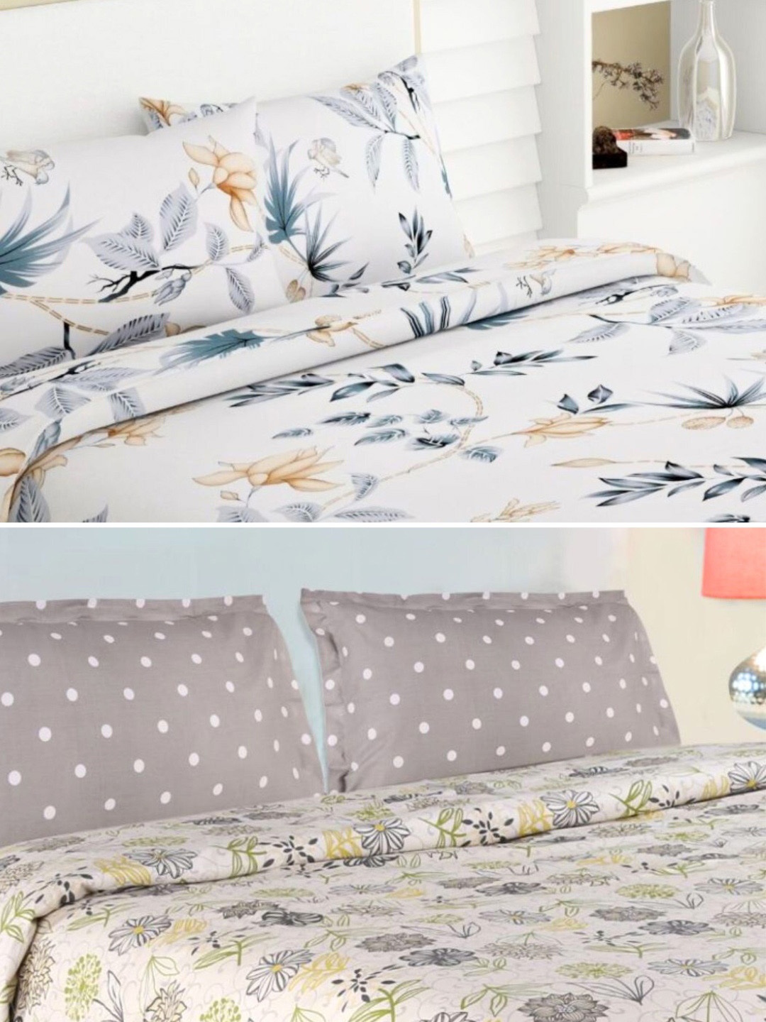 haus & kinder Grey & Brown Floral Cotton 186 TC 2 Queen Bedsheet With 4 Pillow Covers
haus & kinder Grey & Brown Floral Cotton 186 TC 2 Queen Bedsheet With 4 Pillow Covers