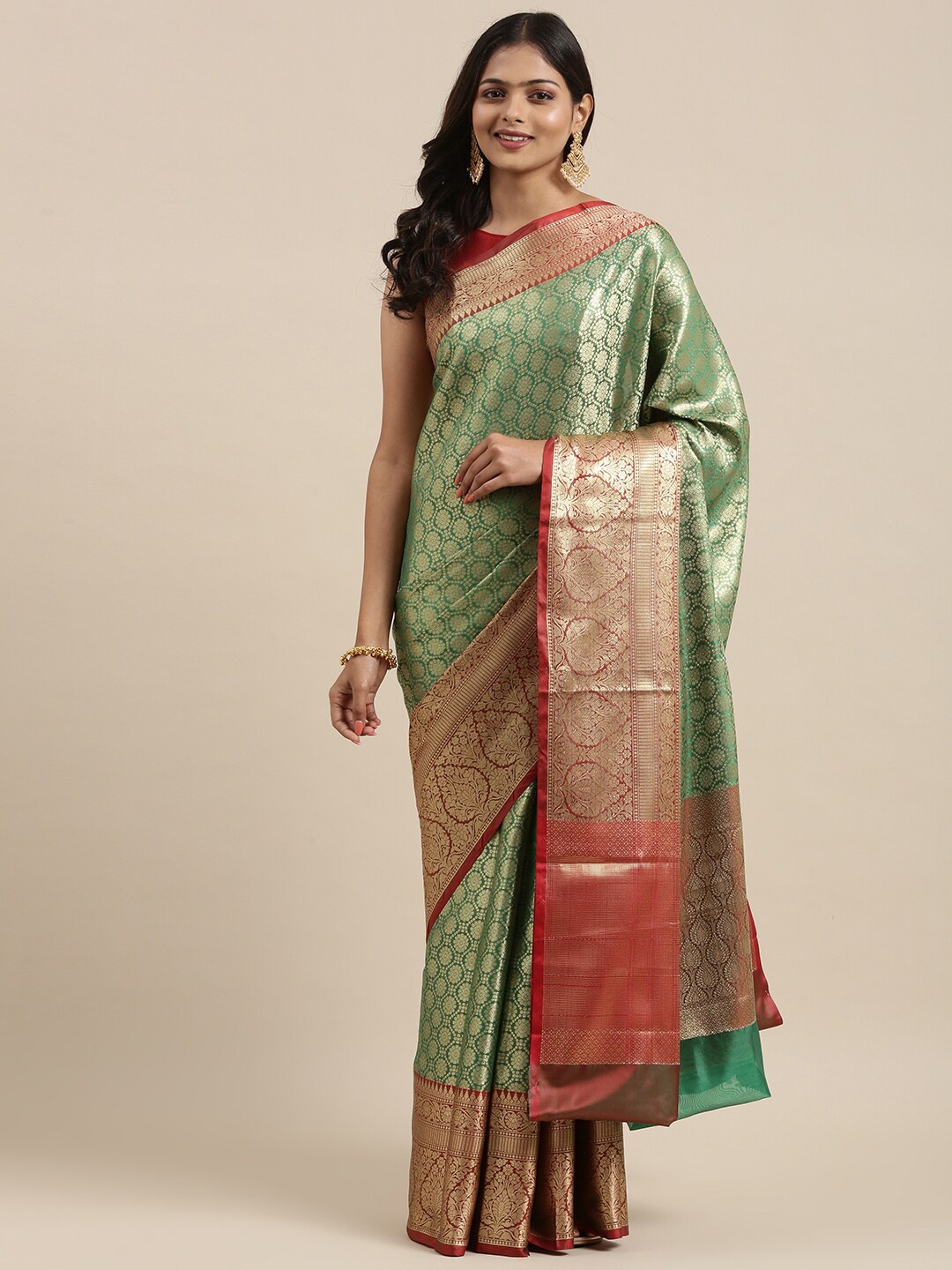 PTIEPL Banarasi Silk Works Ethnic Motif Woven Design Zari Banarasi Saree, Green
PTIEPL Banarasi Silk Works Ethnic Motif Woven Design Zari Banarasi Saree, Green