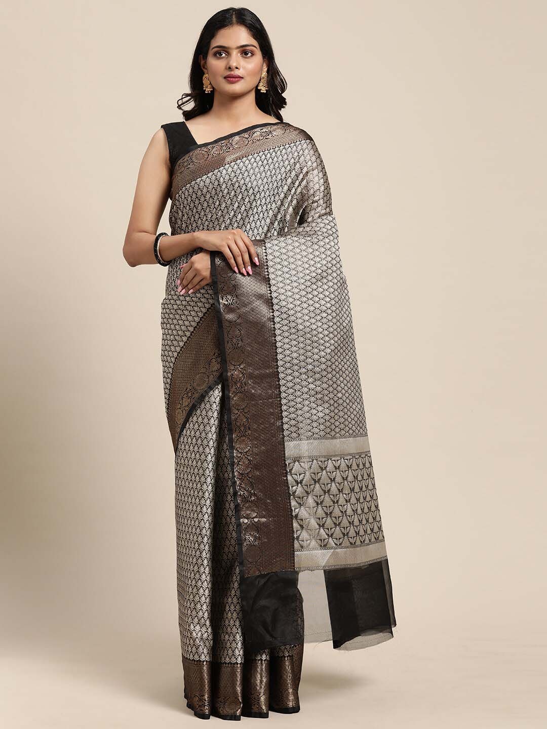 PTIEPL Banarasi Silk Works Ethnic Motifs Woven Design Zari Art Silk Banarasi Saree, Black
PTIEPL Banarasi Silk Works Ethnic Motifs Woven Design Zari Art Silk Banarasi Saree, Black