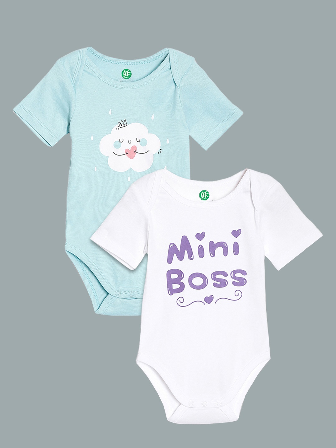 YK Organic Infant Girls Pack of 2 Typography Printed Organic Cotton Bodysuits, Sea green
YK Organic Infant Girls Pack of 2 Typography Printed Organic Cotton Bodysuits, Sea green