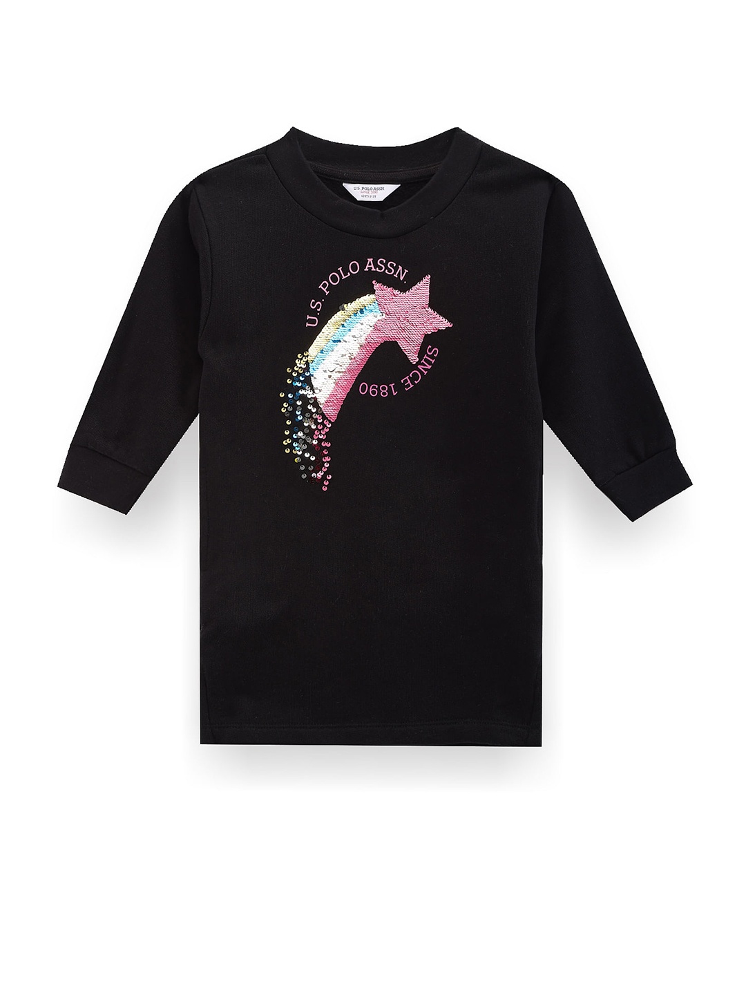 U.S. Polo Assn. Kids Girls Graphic Printed Round Neck Cotton T-shirt Dress, Black
U.S. Polo Assn. Kids Girls Graphic Printed Round Neck Cotton T-shirt Dress, Black