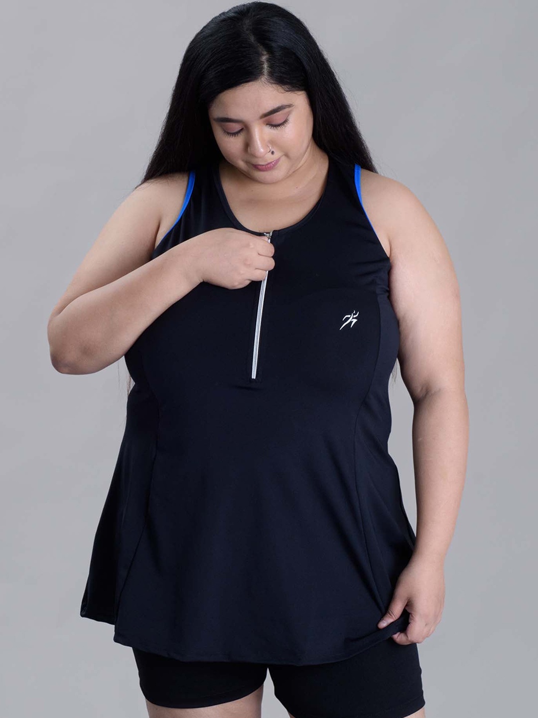 Keepfit Women's Racerback Two Piece Sleeveless Plus Size Padded Swimsuit and Boyshorts, Black
Keepfit Women's Racerback Two Piece Sleeveless Plus Size Padded Swimsuit and Boyshorts, Black