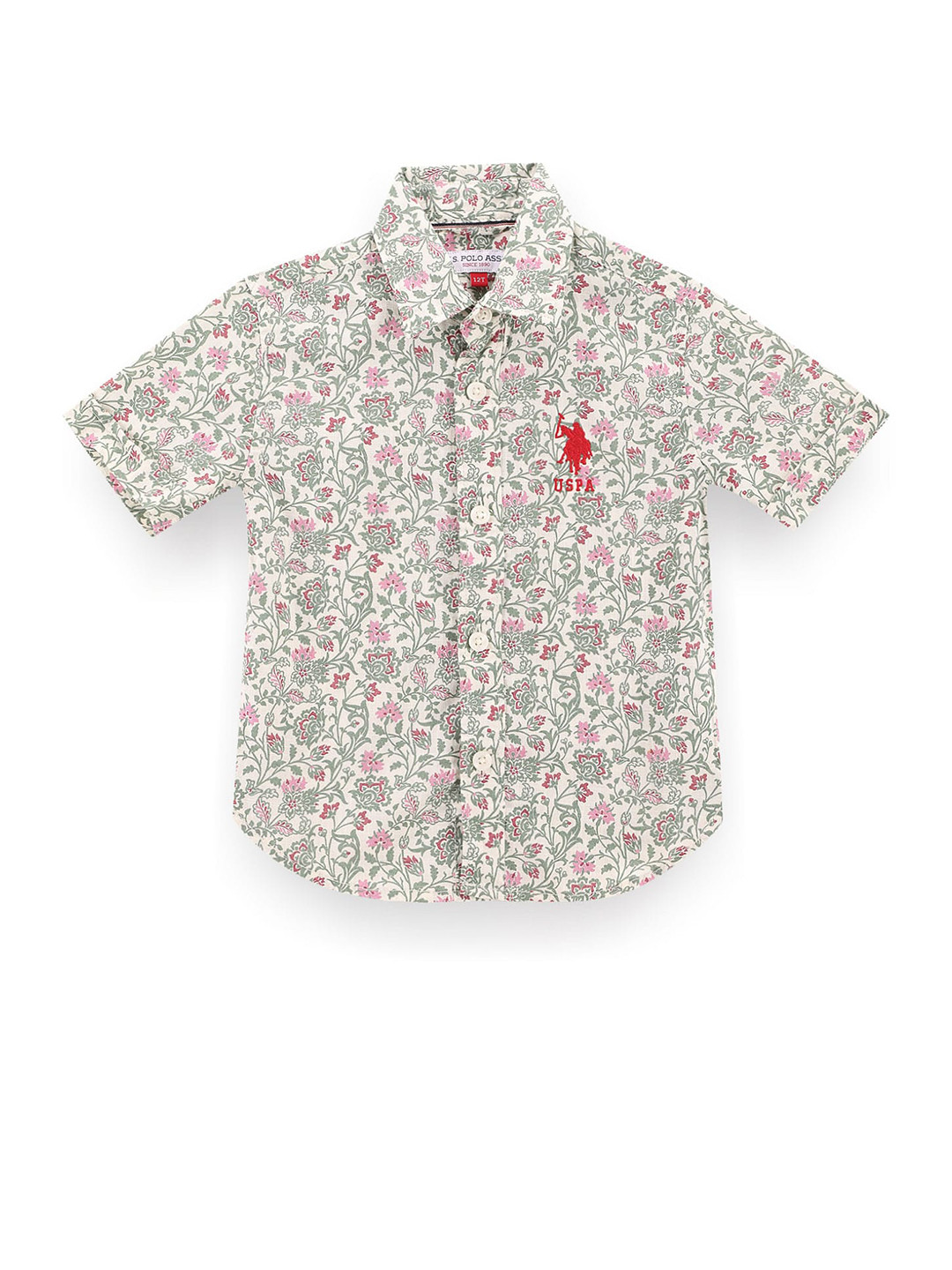 U.S. Polo Assn. Kids Boys Classic Floral Printed Spread Collar Cotton Casual Shirt, Beige
U.S. Polo Assn. Kids Boys Classic Floral Printed Spread Collar Cotton Casual Shirt, Beige