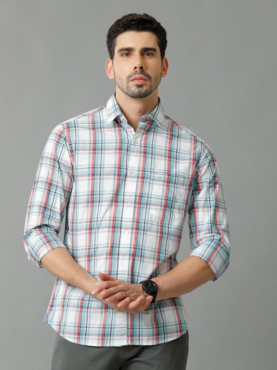 Double Two India Slim Fit Tartan Checked Spread Collar Cotton Casual Shirt, Sea green
Double Two India Slim Fit Tartan Checked Spread Collar Cotton Casual Shirt, Sea green