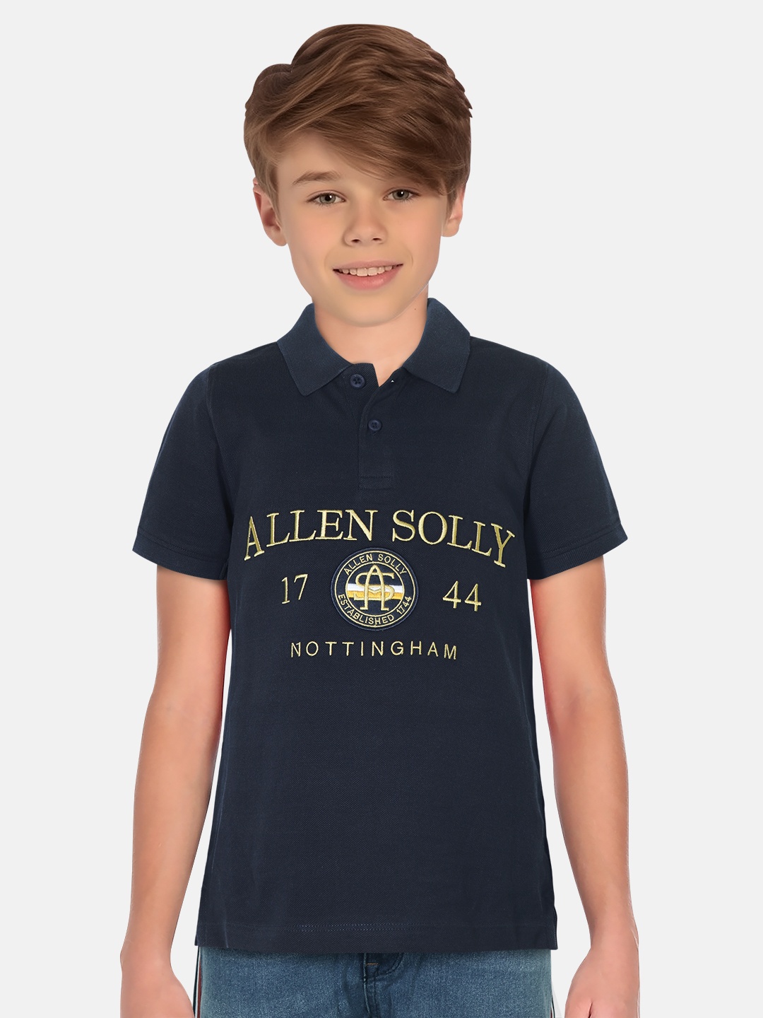 Allen Solly Junior Boys Typography Printed Polo Collar Pure Cotton T-shirt, Navy blue
Allen Solly Junior Boys Typography Printed Polo Collar Pure Cotton T-shirt, Navy blue