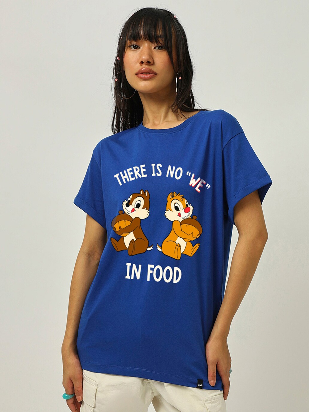 Bewakoof Chip and dale Printed Drop-Shoulder Sleeves Cotton Relaxed Fit T-shirt, Blue
Bewakoof Chip and dale Printed Drop-Shoulder Sleeves Cotton Relaxed Fit T-shirt, Blue