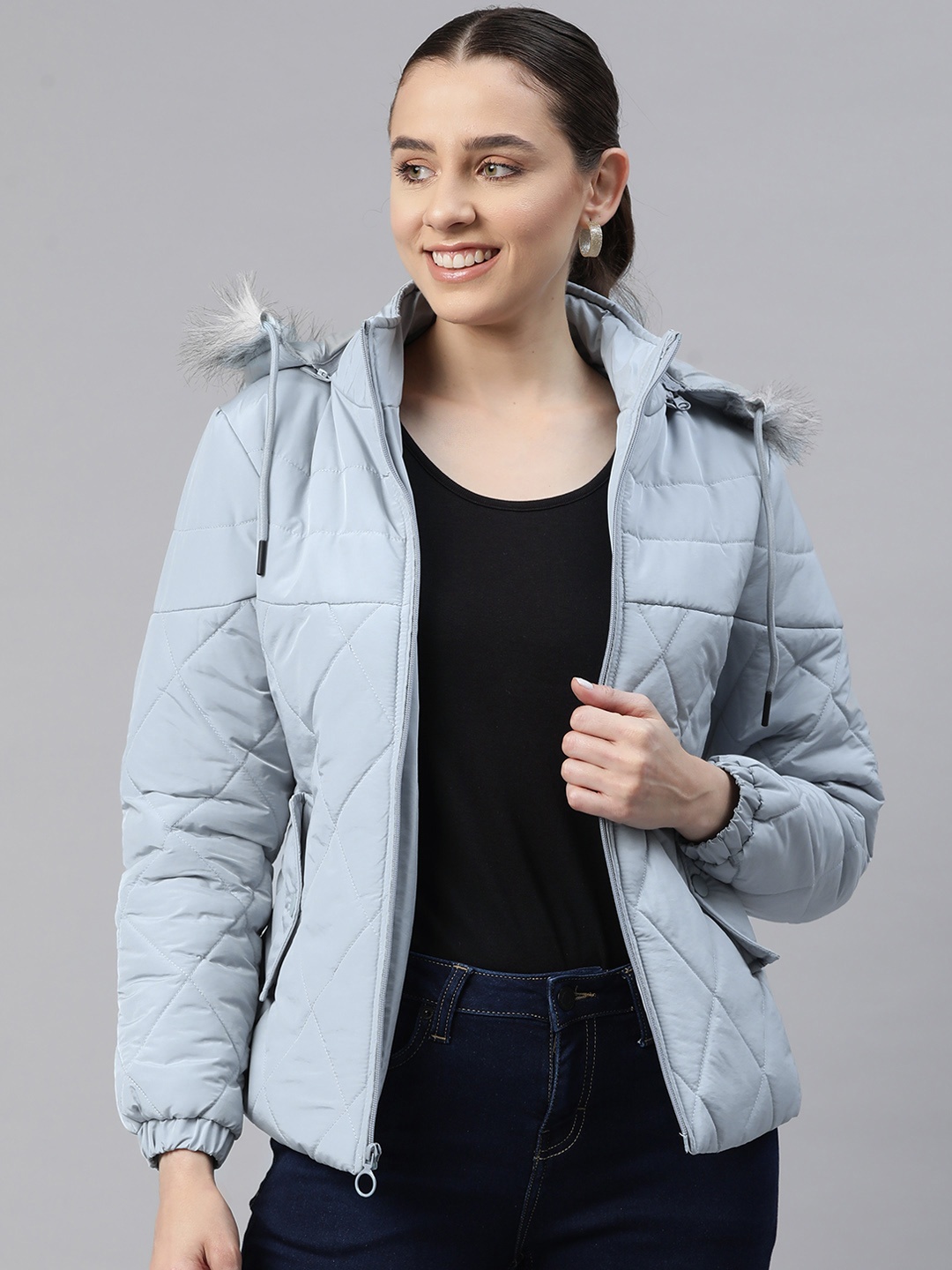 Foreign Culture By Fort Collins Faux Fur Trims Detailed Detachable Hood Padded Jacket, Blue
Foreign Culture By Fort Collins Faux Fur Trims Detailed Detachable Hood Padded Jacket, Blue