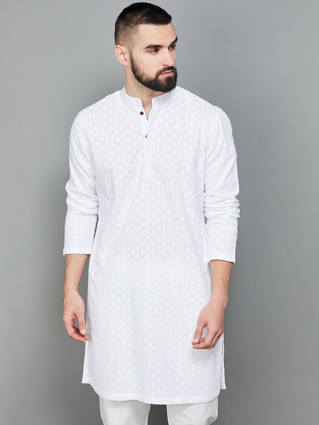 Melange by Lifestyle Ethnic Motifs Embroidered Thread Work Straight Cotton Kurta, White
Melange by Lifestyle Ethnic Motifs Embroidered Thread Work Straight Cotton Kurta, White