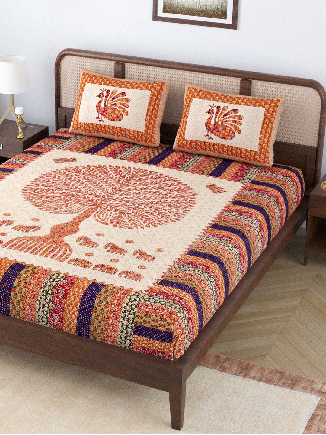 Salona Bichona Cream-Coloured Floral Pure Cotton 120 TC Queen Bedsheet & 2 Pillow Covers
Salona Bichona Cream-Coloured Floral Pure Cotton 120 TC Queen Bedsheet & 2 Pillow Covers