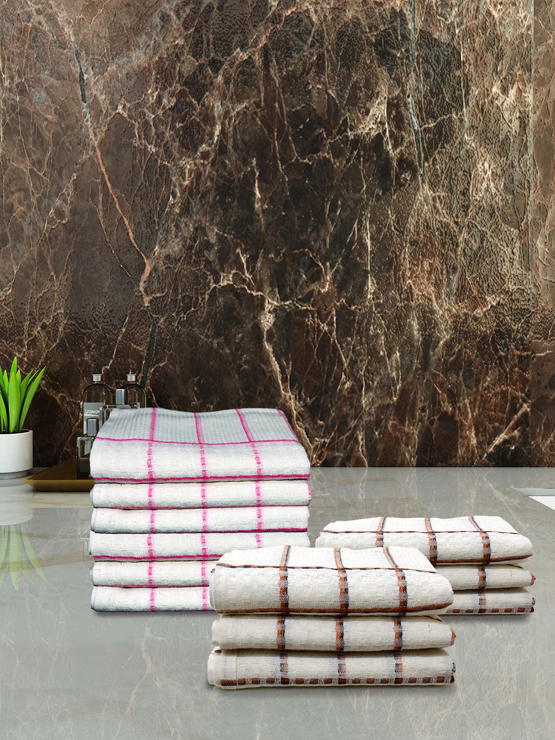 Athom Living White 12-Pieces Striped Super Absorbent 210 GSM Pure-Cotton Hand Towels
Athom Living White 12-Pieces Striped Super Absorbent 210 GSM Pure-Cotton Hand Towels