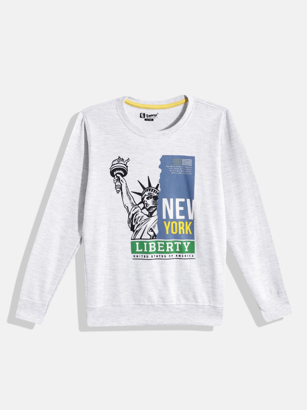 Eteenz Boys Graphic & Typography Printed Round-Neck Premium Cotton Sweatshirt, Grey melange
Eteenz Boys Graphic & Typography Printed Round-Neck Premium Cotton Sweatshirt, Grey melange