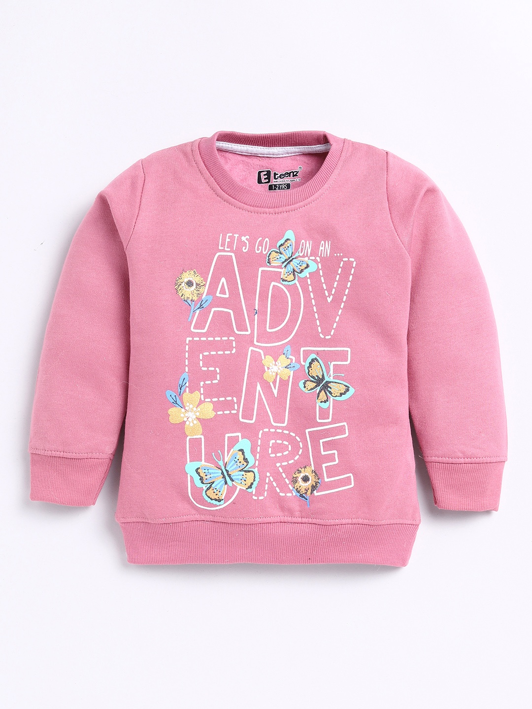 Eteenz Girls Typography & Conversational Printed Round-Neck Premium Cotton Sweatshirt, Pink
Eteenz Girls Typography & Conversational Printed Round-Neck Premium Cotton Sweatshirt, Pink