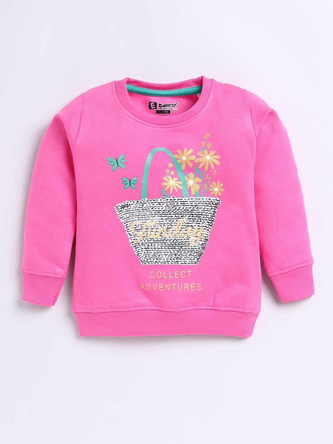 Eteenz Girls Floral & Typography Printed Round-Neck Premium Cotton Sweatshirt, Pink
Eteenz Girls Floral & Typography Printed Round-Neck Premium Cotton Sweatshirt, Pink
