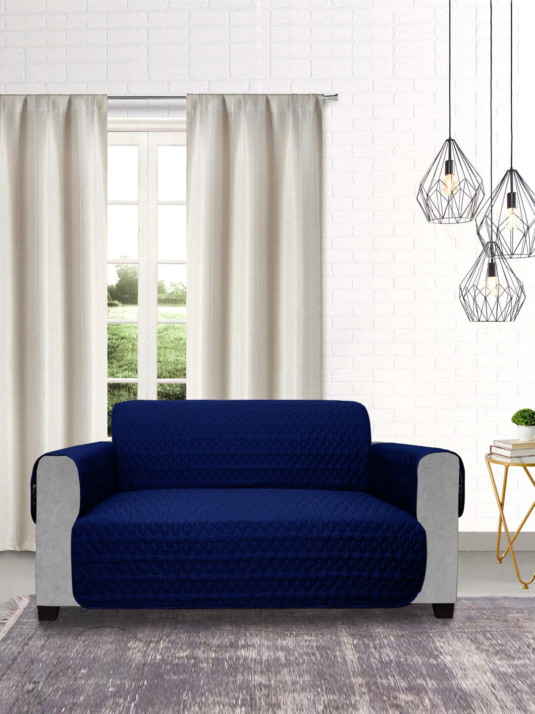 DREAM CARE Navy Blue & Grey Quilted Reversible 3-Seater Sofa Cover With Arms & Pockets
DREAM CARE Navy Blue & Grey Quilted Reversible 3-Seater Sofa Cover With Arms & Pockets