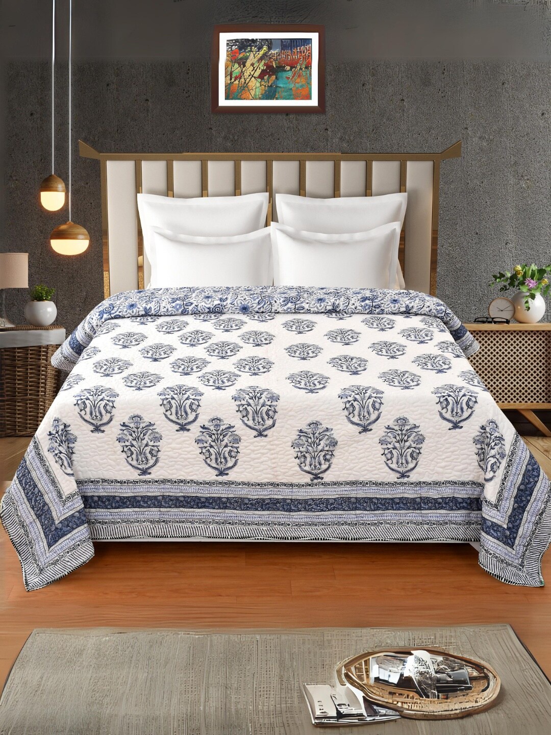 CLIO'S HERITAGE STORE White & Blue Ethnic Motifs AC Room Cotton 354 GSM Double Bed Quilt
CLIO'S HERITAGE STORE White & Blue Ethnic Motifs AC Room Cotton 354 GSM Double Bed Quilt