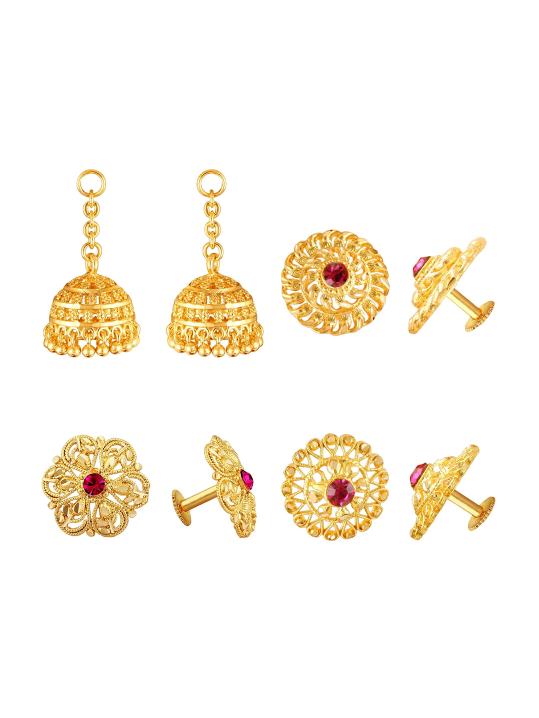 Vighnaharta Set Of 4 Gold Plated Earrings
Vighnaharta Set Of 4 Gold Plated Earrings