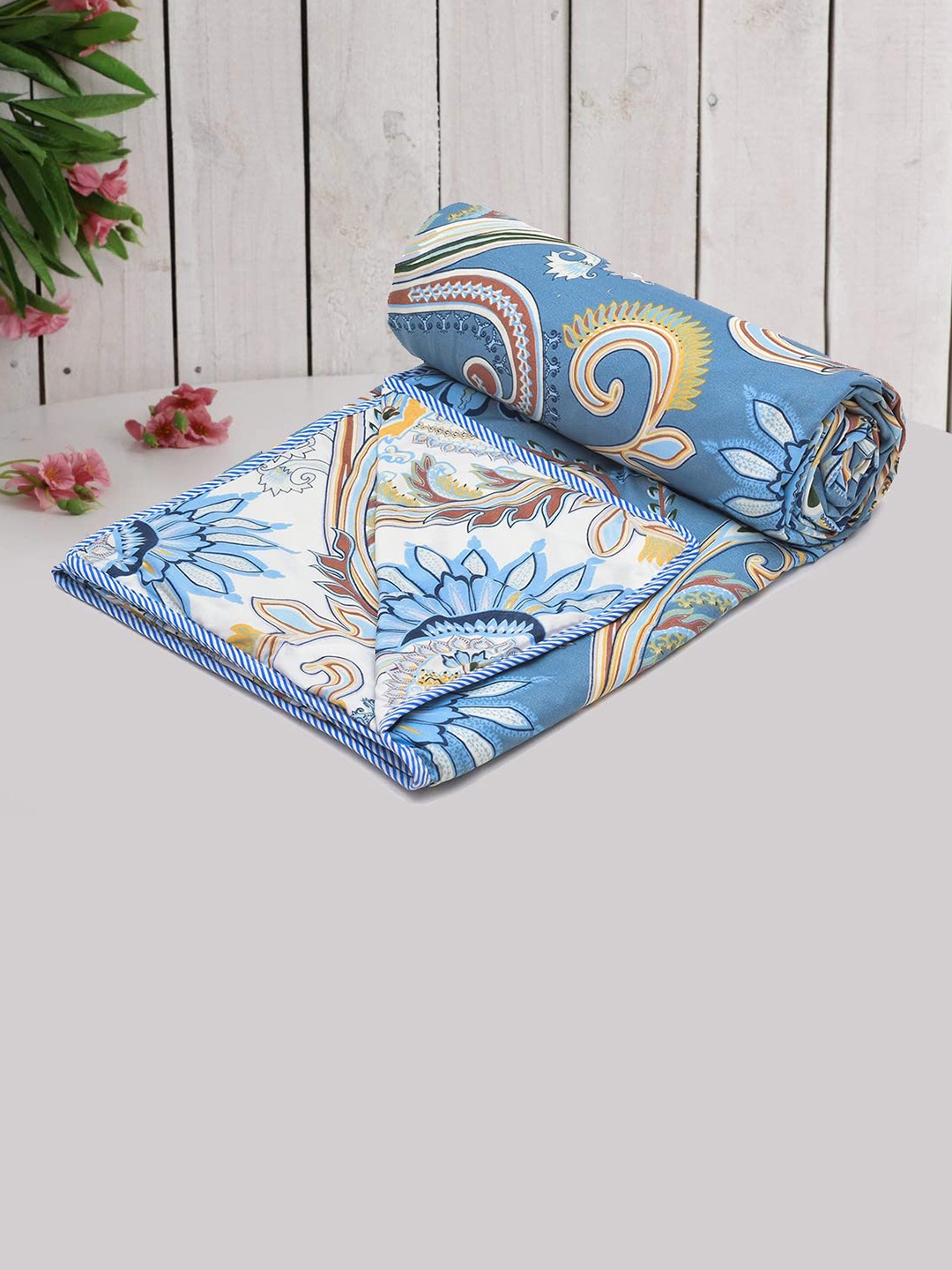 RRC Blue Ethnic Microfiber Cotton Lightweight AC Room 120 GSM Reversible Single Bed Dohar
RRC Blue Ethnic Microfiber Cotton Lightweight AC Room 120 GSM Reversible Single Bed Dohar