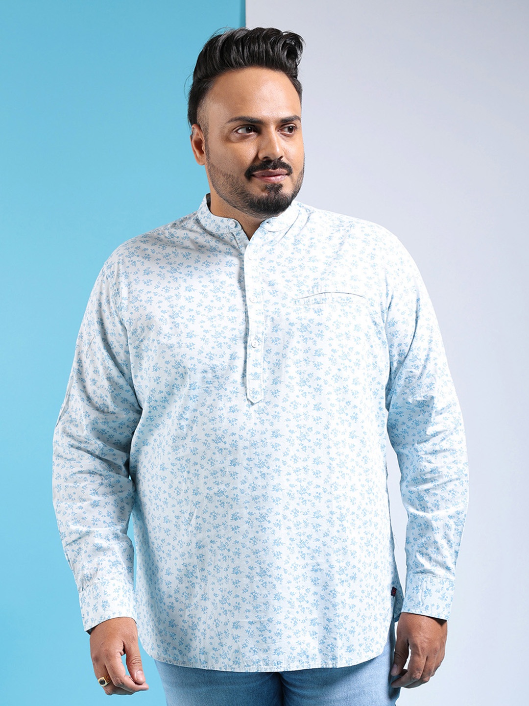 Hardsoda by The Indian Garage Co Plus Size Floral Printed Opaque Pure Cotton Casual Shirt, Blue
Hardsoda by The Indian Garage Co Plus Size Floral Printed Opaque Pure Cotton Casual Shirt, Blue
