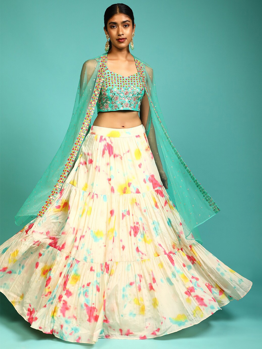 KALKI Fashion Embroidered Sleeveless Ready to Wear Lehenga & Blouse With Dupatta, Beige
KALKI Fashion Embroidered Sleeveless Ready to Wear Lehenga & Blouse With Dupatta, Beige