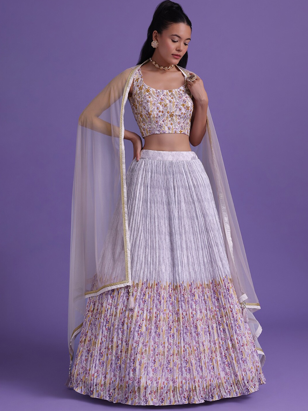 KALKI Fashion Embroidered Mirror Work Ready to Wear Lehenga & Blouse With Dupatta, Purple
KALKI Fashion Embroidered Mirror Work Ready to Wear Lehenga & Blouse With Dupatta, Purple