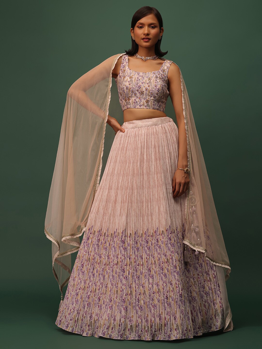 KALKI Fashion Embroidered Mirror Work Ready to Wear Lehenga & Blouse With Dupatta, Peach
KALKI Fashion Embroidered Mirror Work Ready to Wear Lehenga & Blouse With Dupatta, Peach