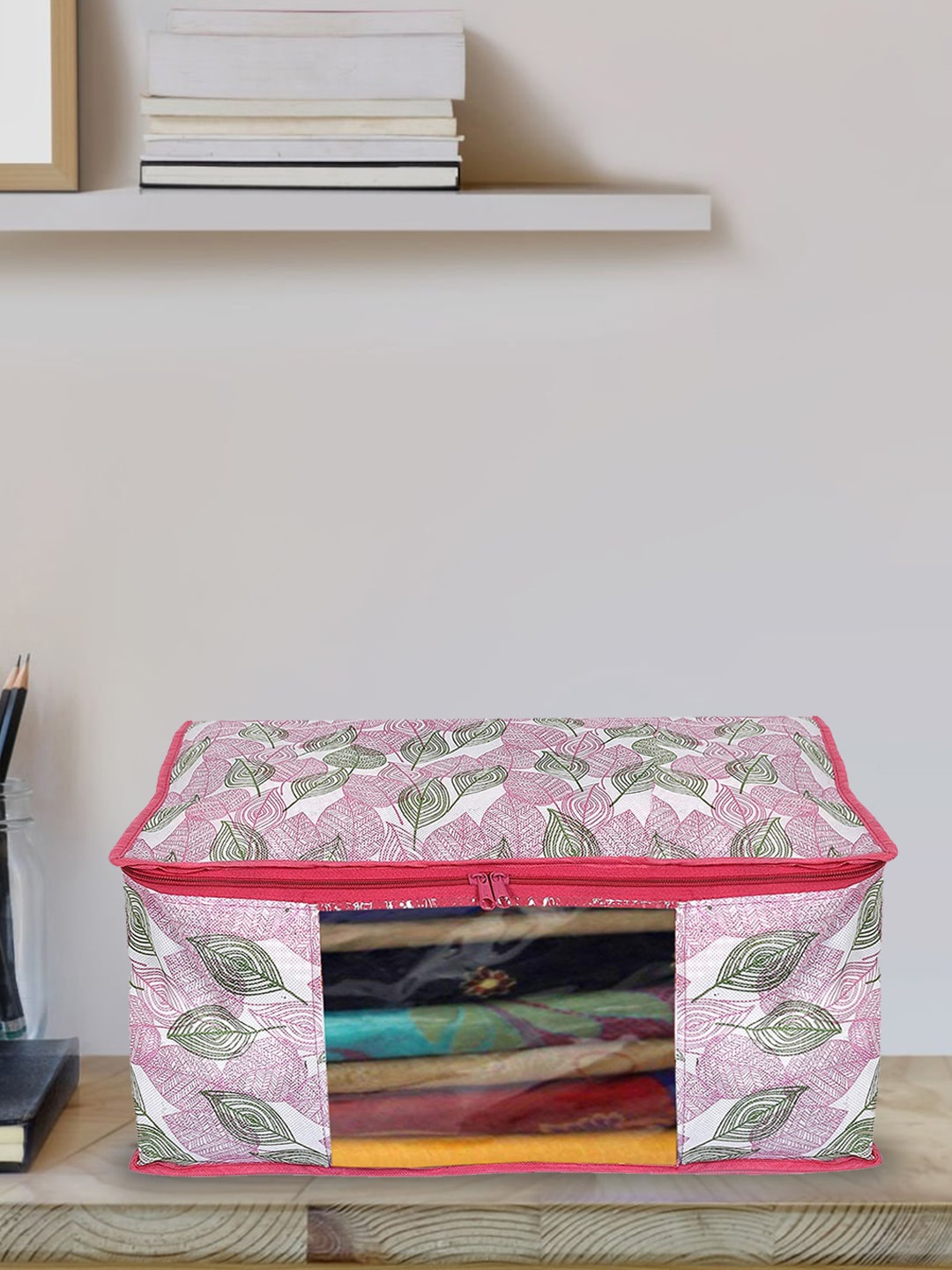 Kuber Industries 6 Pcs White & Pink Leafy Printed Non-Woven Foldable Saree Organizers
Kuber Industries 6 Pcs White & Pink Leafy Printed Non-Woven Foldable Saree Organizers