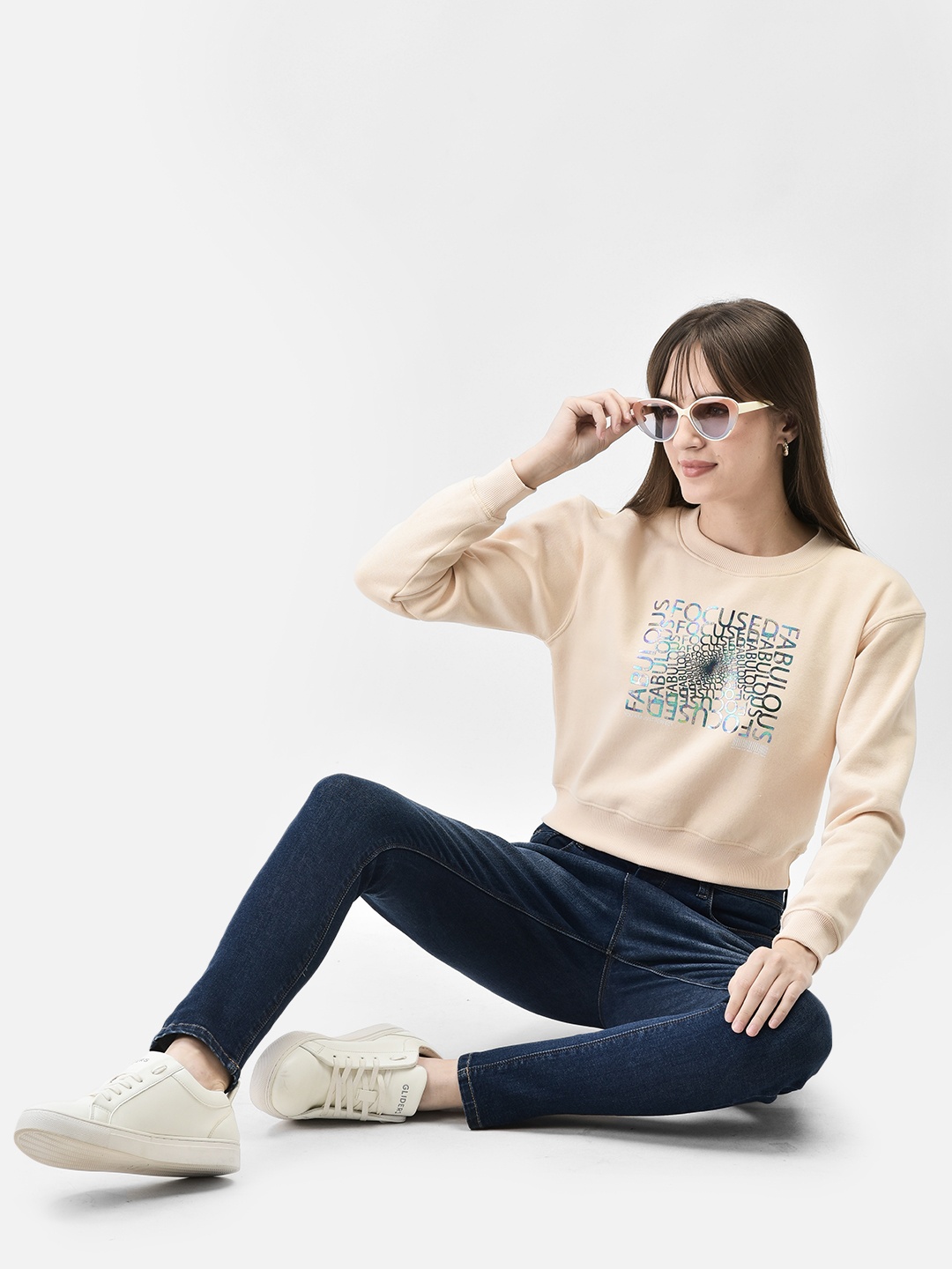 Crimsoune Club Typography Printed Round Neck Long Sleeve Pullover Crop Sweatshirt, Peach
Crimsoune Club Typography Printed Round Neck Long Sleeve Pullover Crop Sweatshirt, Peach