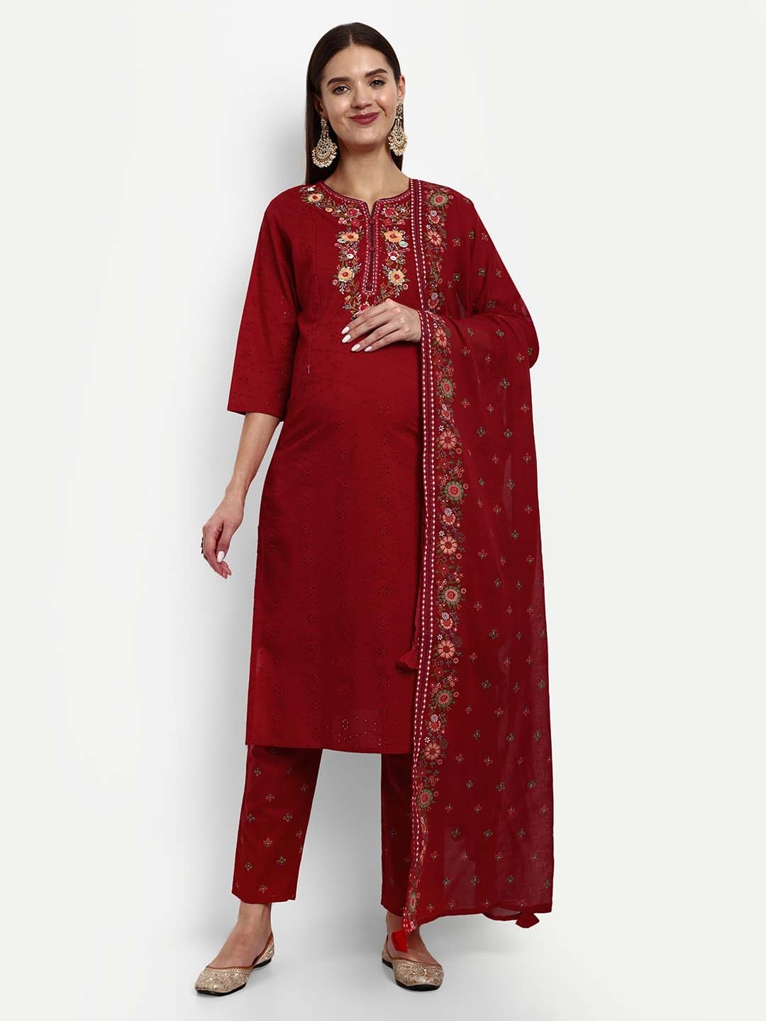mumzhug Ethnic Motifs Embroidered Thread Work Pure Cotton Kurta With Trousers & Dupatta, Pink
mumzhug Ethnic Motifs Embroidered Thread Work Pure Cotton Kurta With Trousers & Dupatta, Pink