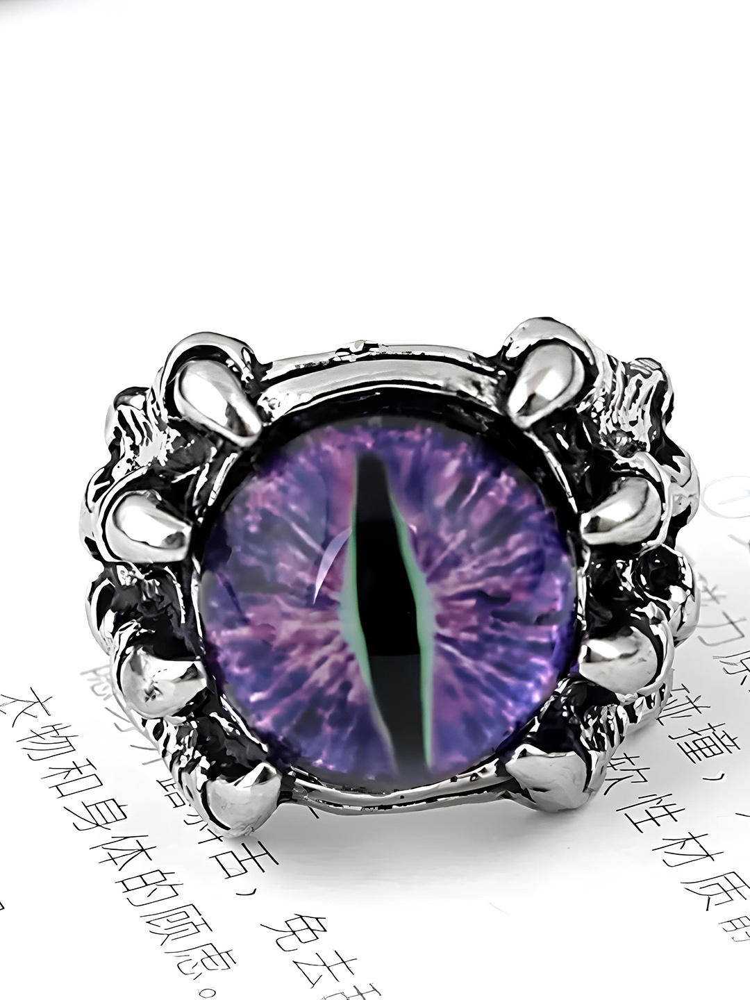 KARISHMA KREATIONS Unisex Stainless Steel Demon Evil Eye Adjustable Finger Ring, Purple
KARISHMA KREATIONS Unisex Stainless Steel Demon Evil Eye Adjustable Finger Ring, Purple