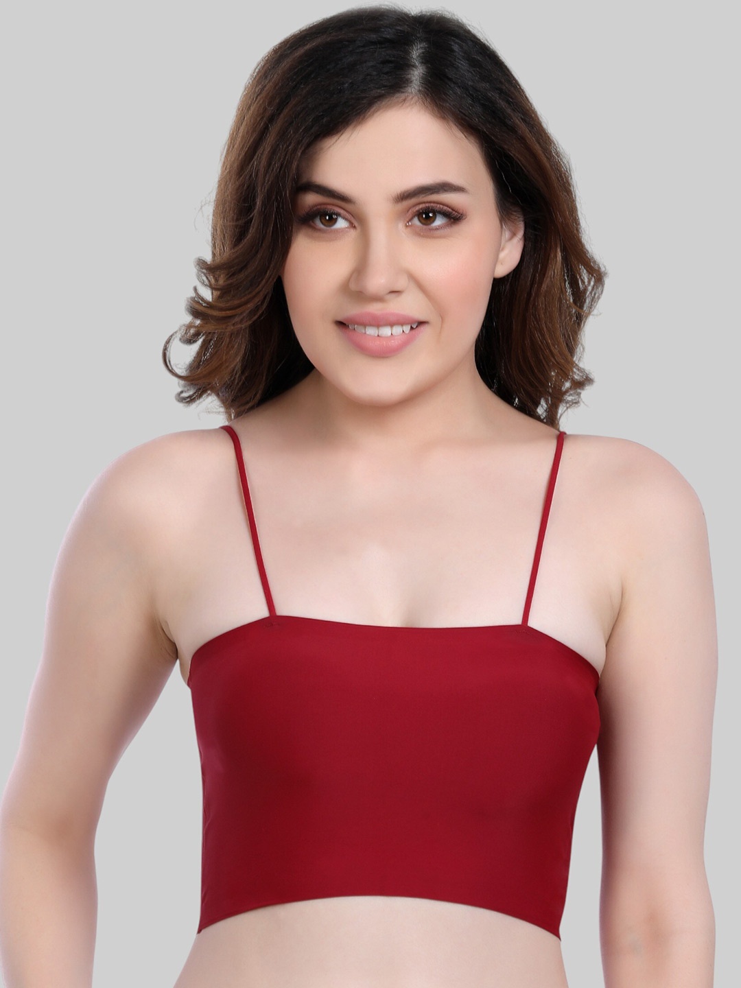 PLUMBURY Full Coverage Removable Padding Bandeau Tube Bra With All Day Comfort, Maroon
PLUMBURY Full Coverage Removable Padding Bandeau Tube Bra With All Day Comfort, Maroon