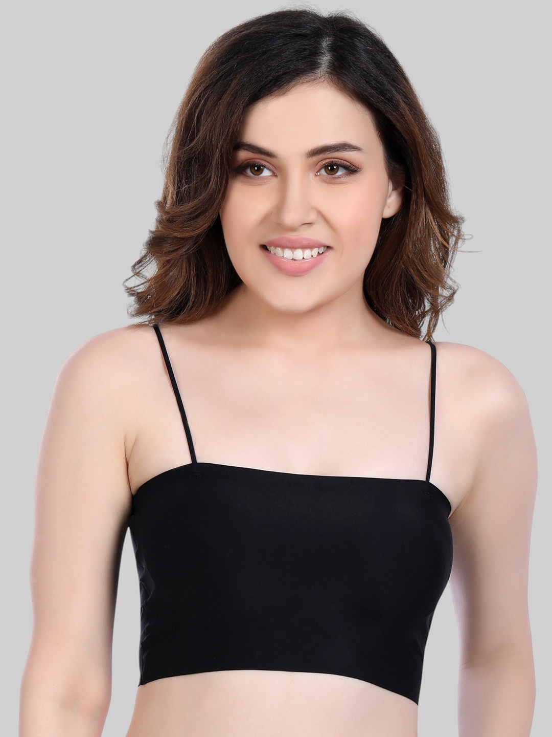 PLUMBURY Full Coverage Removable Padding Bandeau Tube Bra With All Day Comfort, Black
PLUMBURY Full Coverage Removable Padding Bandeau Tube Bra With All Day Comfort, Black