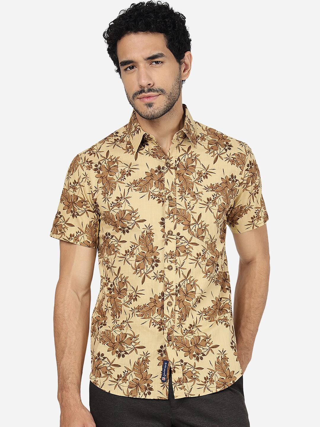 Greenfibre Slim Fit Floral Printed Spread Collar Pure Cotton Casual Shirt, Brown
Greenfibre Slim Fit Floral Printed Spread Collar Pure Cotton Casual Shirt, Brown