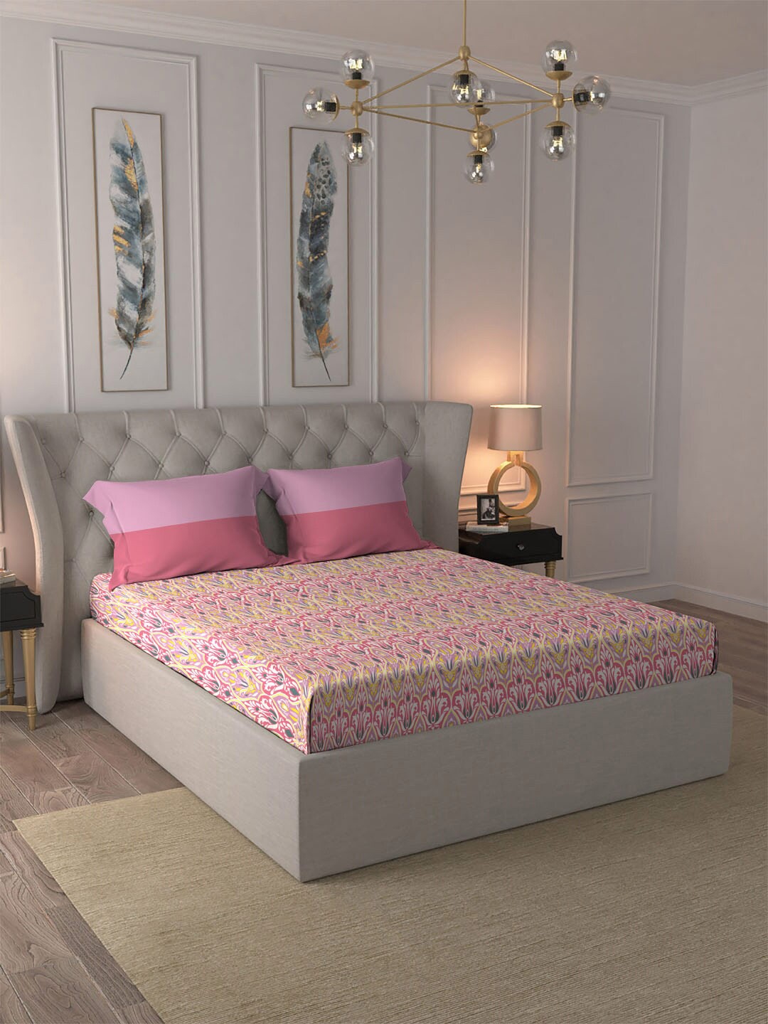 MYTRIDENT Fusion Red Dusk & Dawn Flat 144TC Queen Cotton 1 Bedsheet with 2 Pillow Covers
MYTRIDENT Fusion Red Dusk & Dawn Flat 144TC Queen Cotton 1 Bedsheet with 2 Pillow Covers