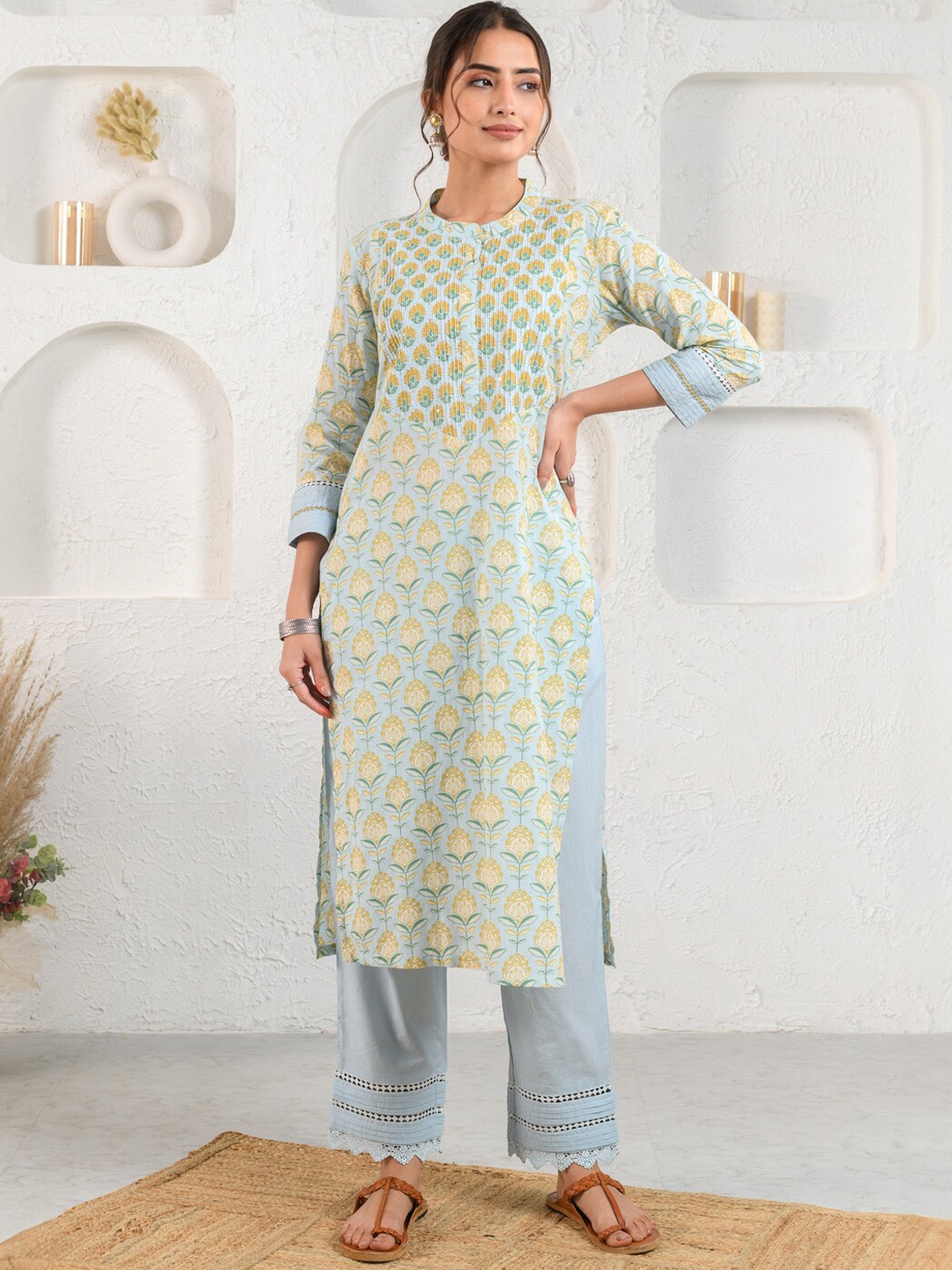 Prakriti Jaipur Women Ethnic Motifs Printed Cotton Straight Kurta, Blue
Prakriti Jaipur Women Ethnic Motifs Printed Cotton Straight Kurta, Blue