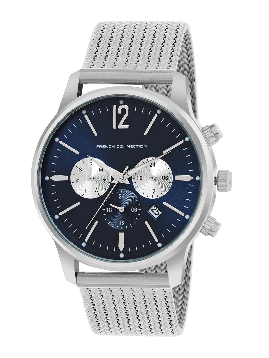 French Connection Duke Men Stainless Steel Bracelet Style Straps Analogue Watch FCN00056D, Blue
French Connection Duke Men Stainless Steel Bracelet Style Straps Analogue Watch FCN00056D, Blue
