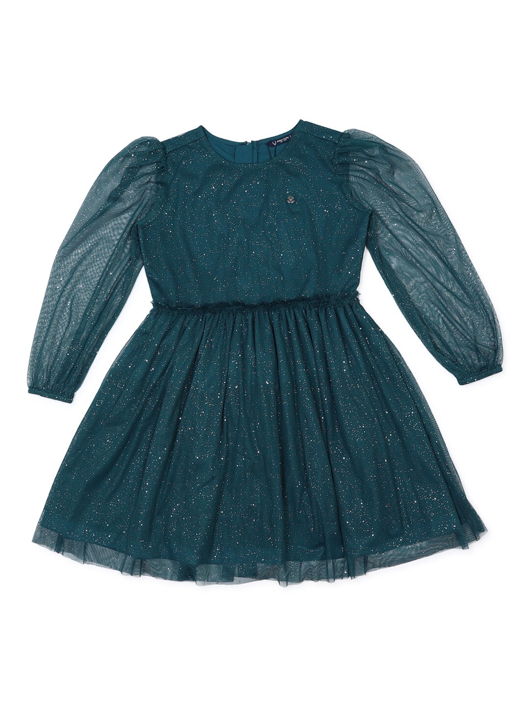 Allen Solly Junior Girls Embellished Puff Sleeved Pure Cotton Fit & Flare Dress, Green
Allen Solly Junior Girls Embellished Puff Sleeved Pure Cotton Fit & Flare Dress, Green