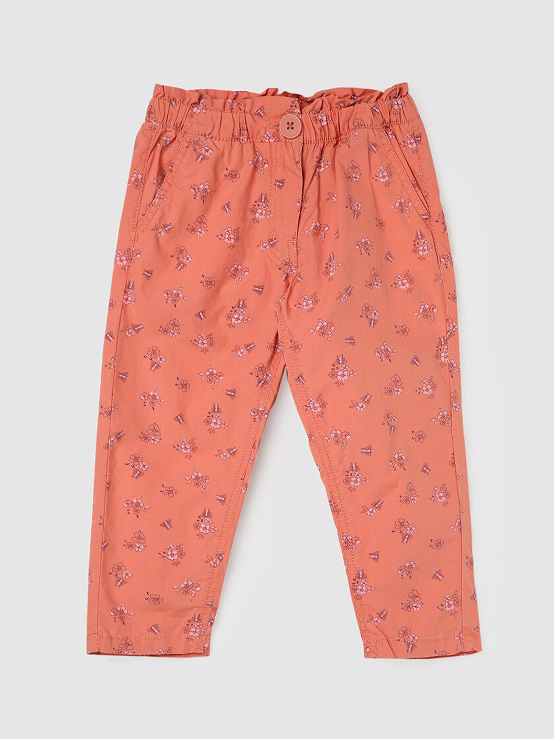 max Girls Floral Printed Pure Cotton Trousers, Orange
max Girls Floral Printed Pure Cotton Trousers, Orange