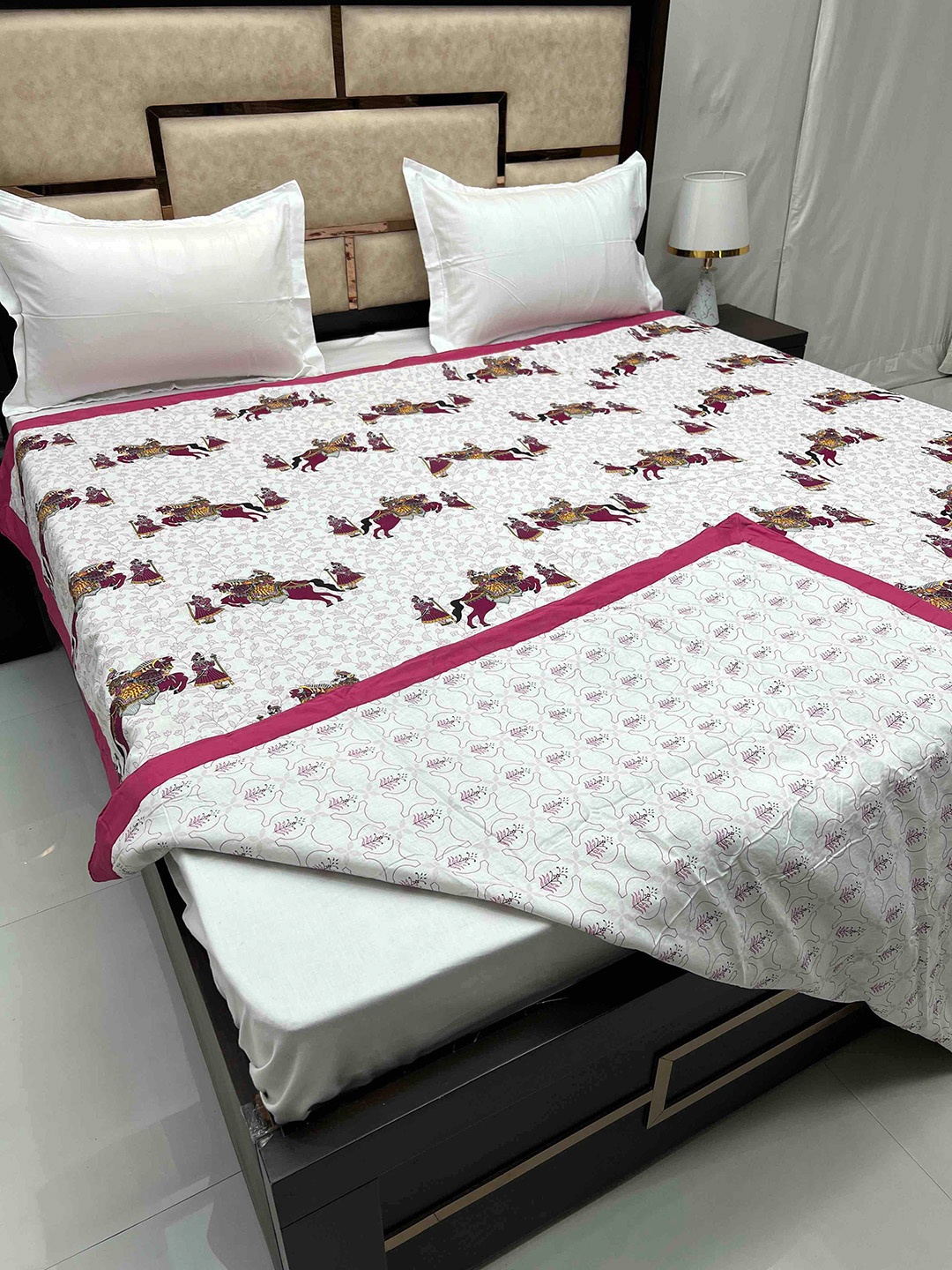 Pure Decor Silken Pink & White Ethnic Motifs Pure Cotton AC Room 300 GSM Double Bed Dohar
Pure Decor Silken Pink & White Ethnic Motifs Pure Cotton AC Room 300 GSM Double Bed Dohar