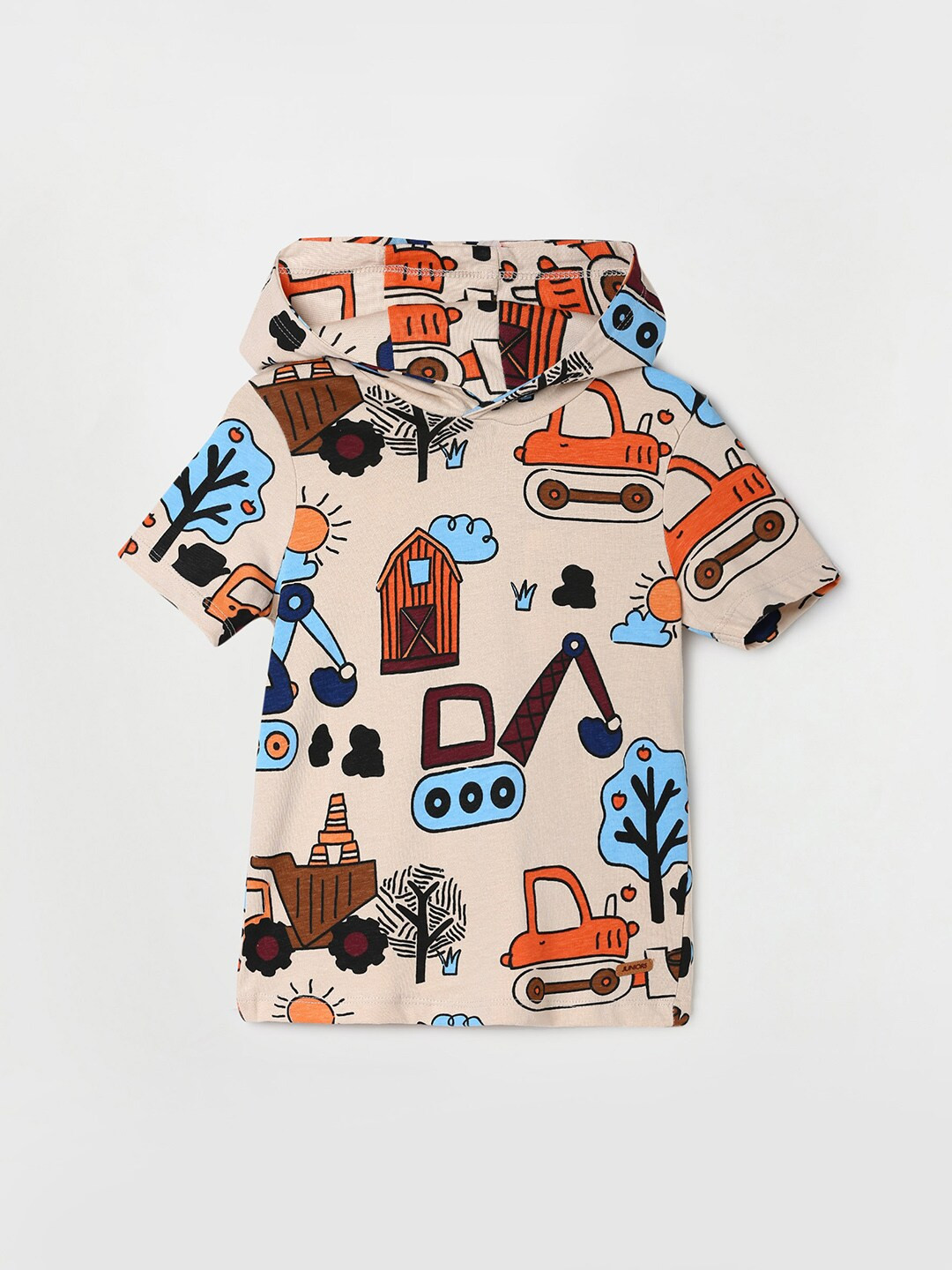 Juniors by Lifestyle Boys Conversational Printed Hooded Cotton T-shirt, Beige
Juniors by Lifestyle Boys Conversational Printed Hooded Cotton T-shirt, Beige