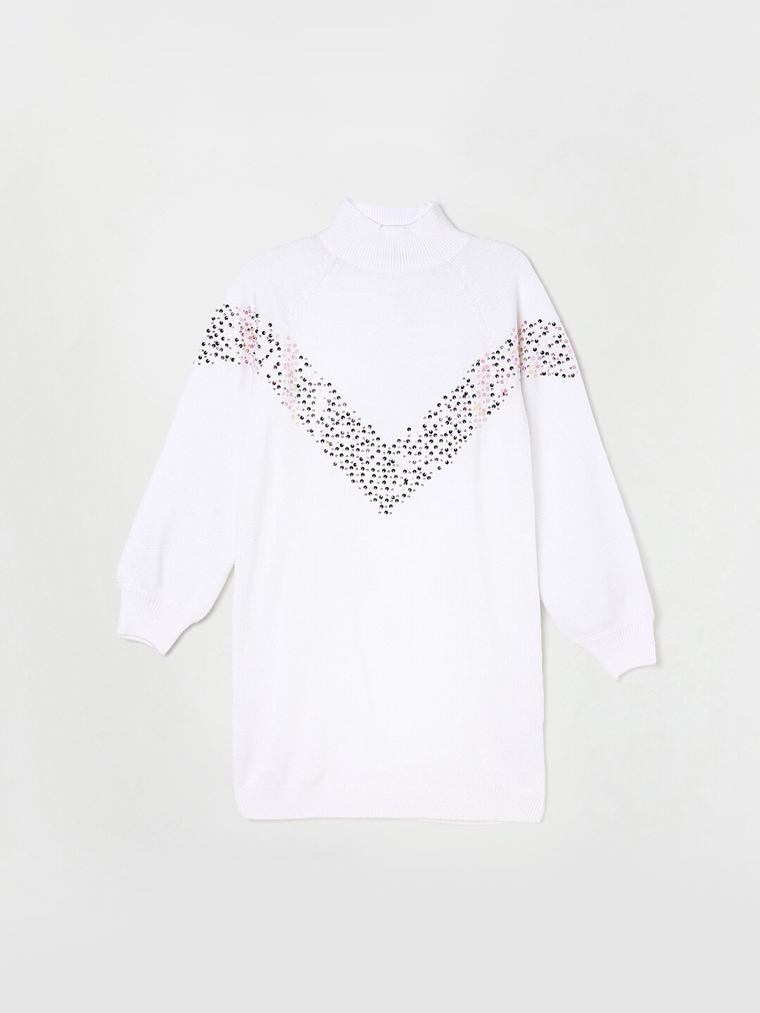 Fame Forever by Lifestyle Girls High Neck Pullover with Embellished Detail, Off white
Fame Forever by Lifestyle Girls High Neck Pullover with Embellished Detail, Off white