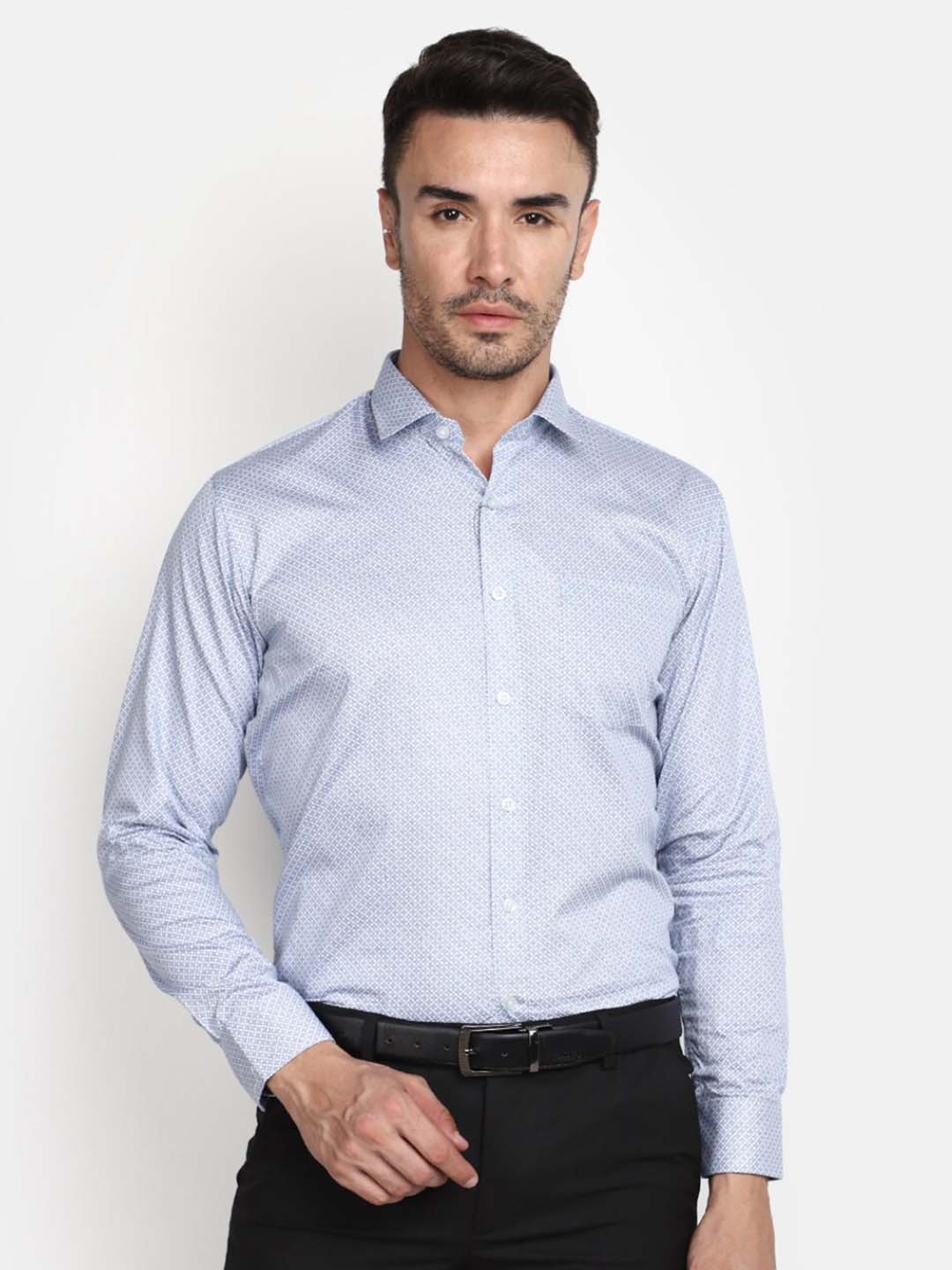 J White by Vmart Micro Ditsy Printed Spread Collar Long Sleeves Cotton Formal Shirt, Blue
J White by Vmart Micro Ditsy Printed Spread Collar Long Sleeves Cotton Formal Shirt, Blue