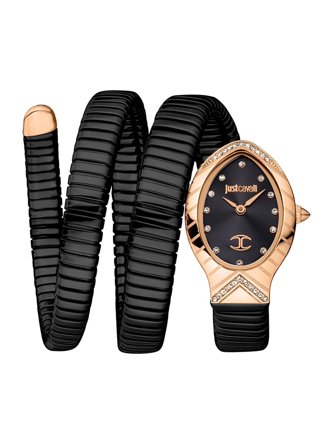 Just Cavalli Women Embellished Dial & Stainless Steel Wrap Around Watch JC1L248M0085, Black
Just Cavalli Women Embellished Dial & Stainless Steel Wrap Around Watch JC1L248M0085, Black