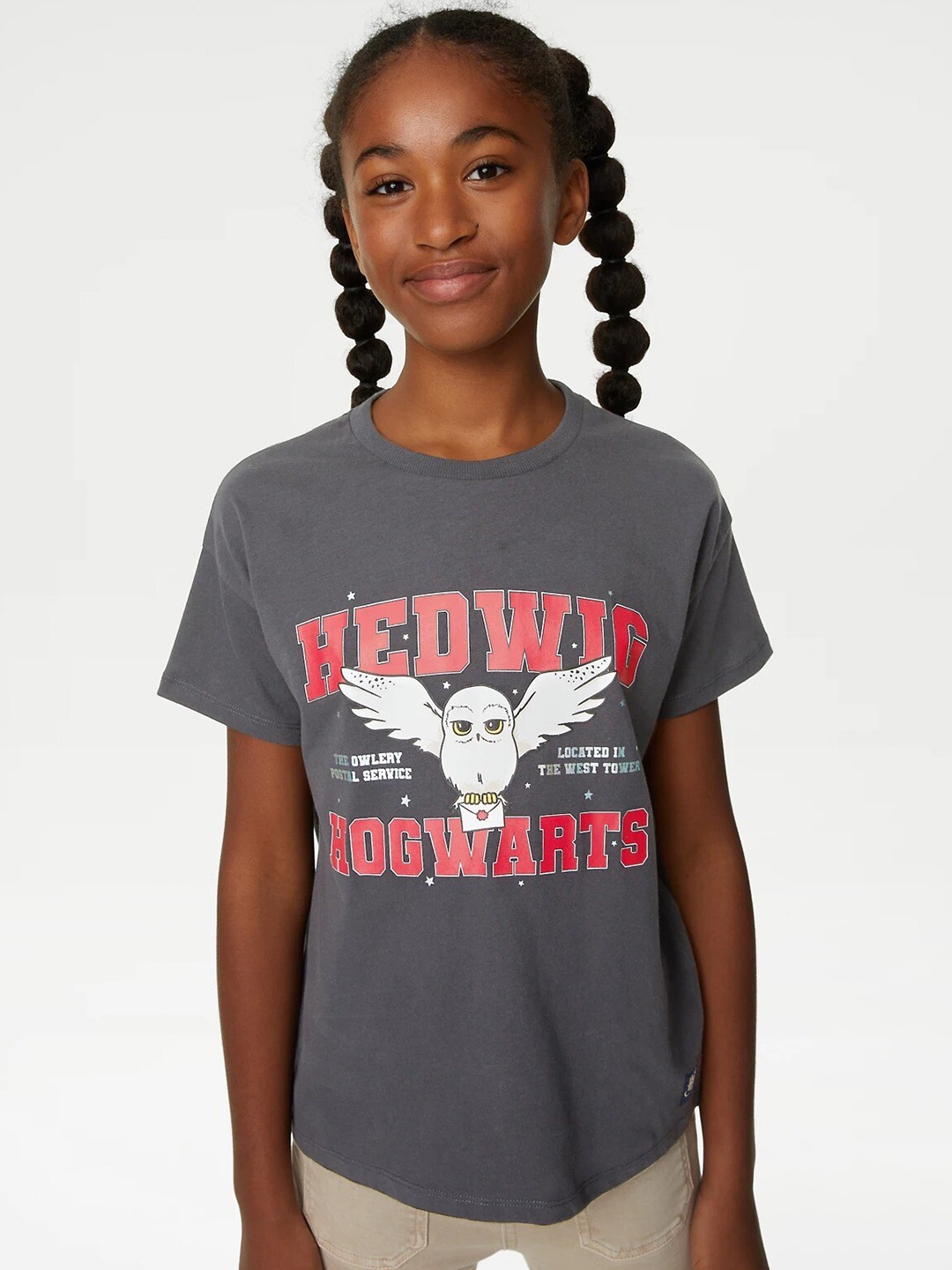 Marks & Spencer Girls Typography Printed Drop-Shoulder Sleeves Pure Cotton T-Shirt, Grey
Marks & Spencer Girls Typography Printed Drop-Shoulder Sleeves Pure Cotton T-Shirt, Grey