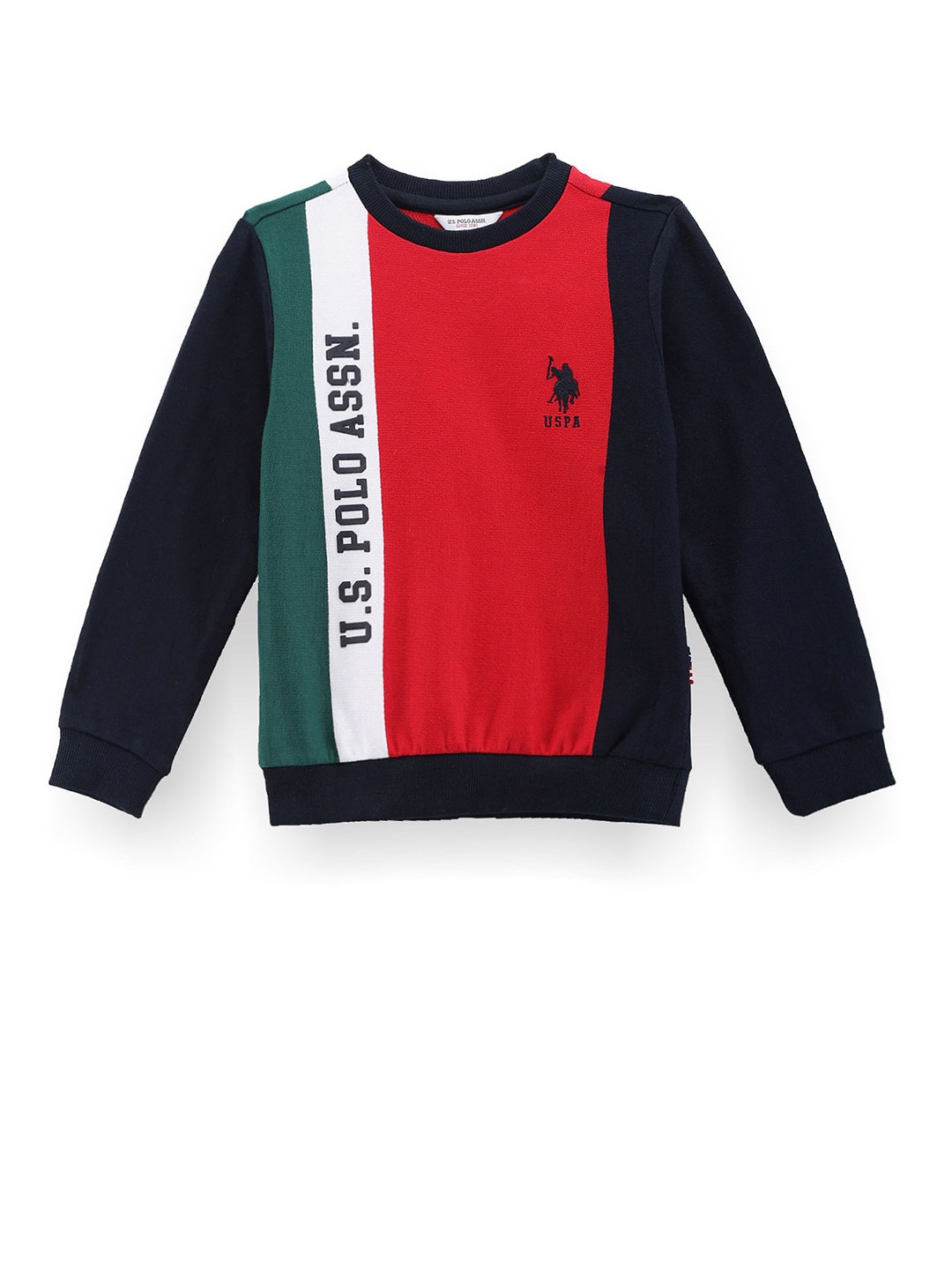 U.S. Polo Assn. Kids Boys Colourblocked Round Neck Pure Cotton Sweatshirt, Red
U.S. Polo Assn. Kids Boys Colourblocked Round Neck Pure Cotton Sweatshirt, Red
